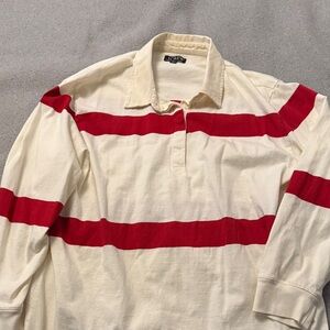 J. Crew Rugby Shirt with Red Stripes